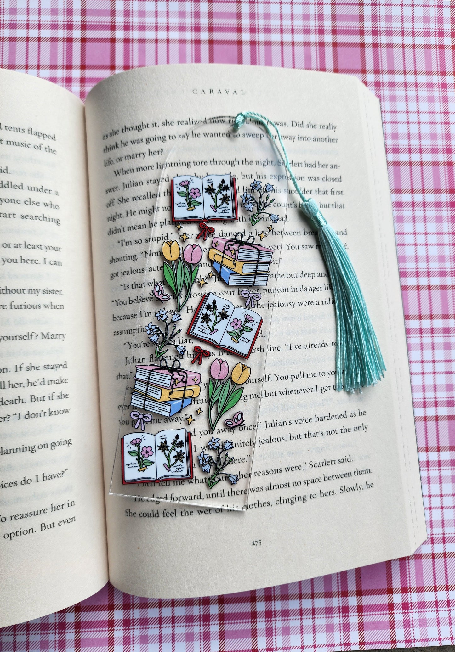 Spring Books & Tulips Bookmark| Spring Honey Bear|Acrylic Bookmark| Bookish| Bookmark| Cute Bookmark| Book Lover Bookmark| Gifts for Book Lover| Books|Book Accessories|Bookish|