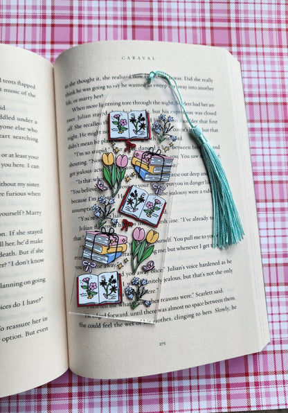 Spring Books & Tulips Bookmark| Spring Honey Bear|Acrylic Bookmark| Bookish| Bookmark| Cute Bookmark| Book Lover Bookmark| Gifts for Book Lover| Books|Book Accessories|Bookish|