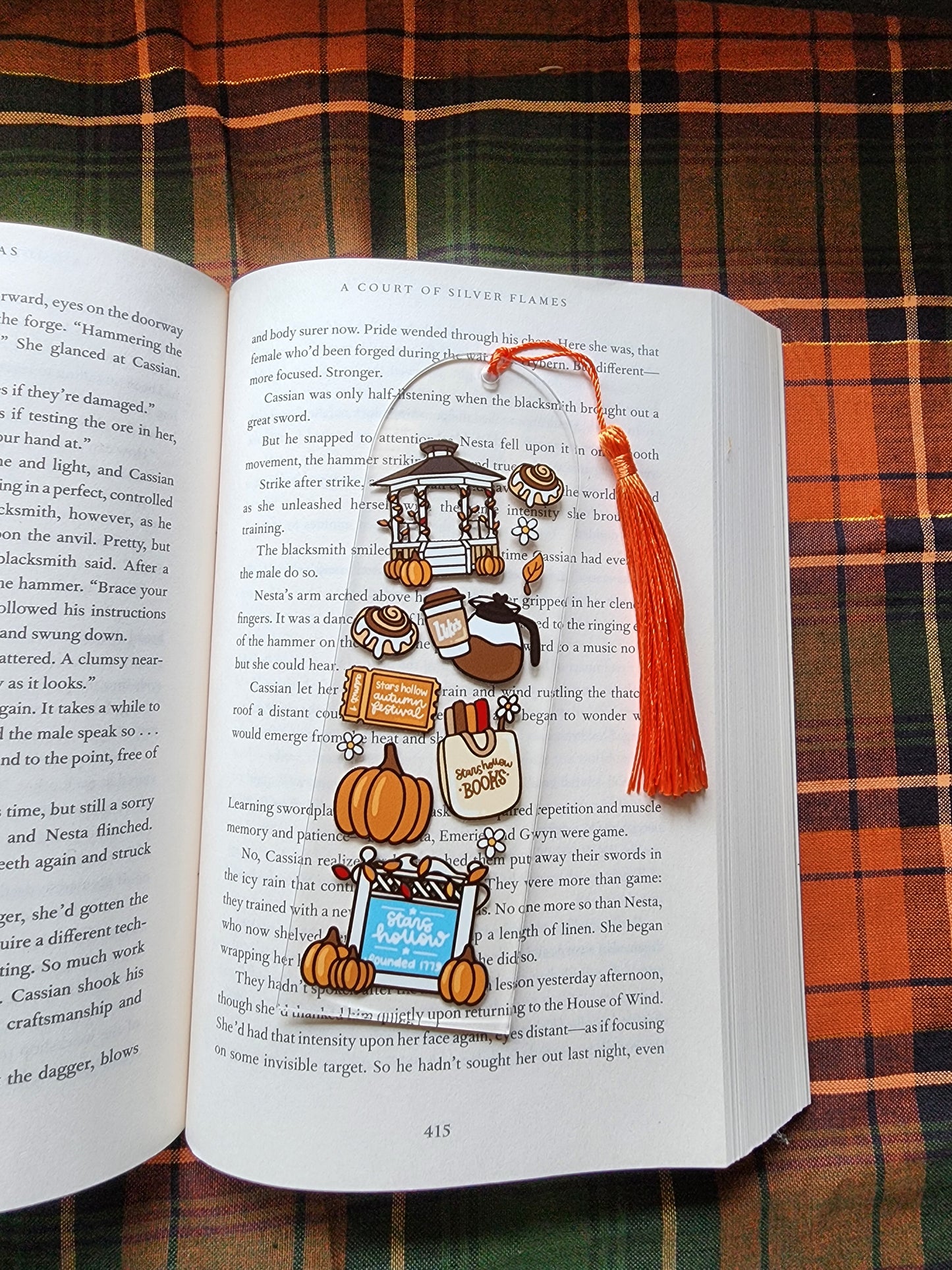 Stars Hollow Autumn Gazebo Bookish Acrylic Bookmark| Gilmore Girls|Pumpkin| Cinnamon Roll|Bookish| Bookmark| Cute Bookmark| Book Lover Bookmark| Gifts for Book Lover| Books|Book Accessories|Bookish|