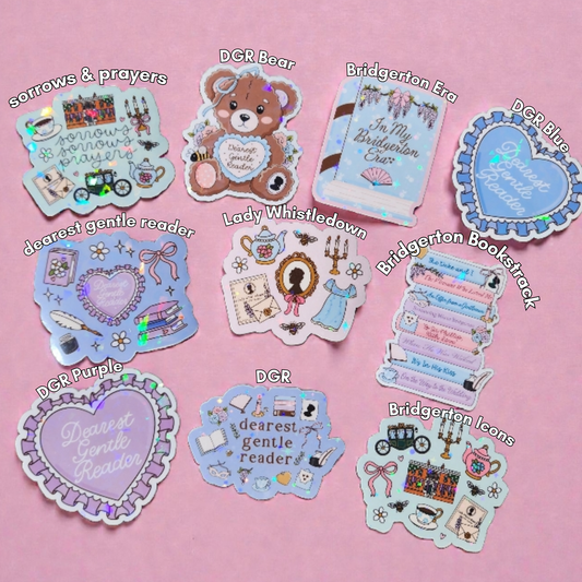 Bridgerton Stickers| Lady Whistledown Stickers| Dearest Gentle Reader Stickers